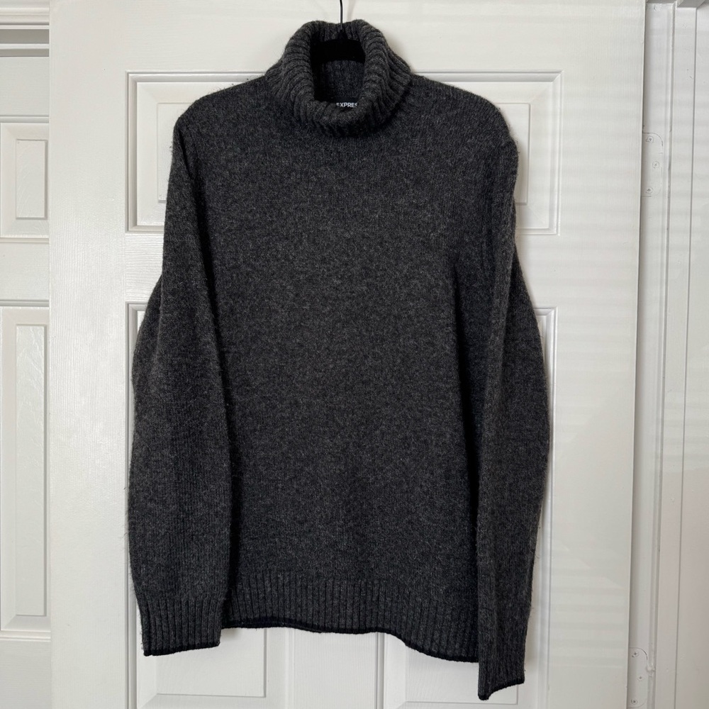 Express Charcoal Grey Turtleneck Sweater